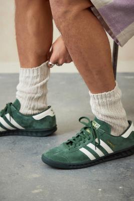 Men's adidas shop green hamburg trainers