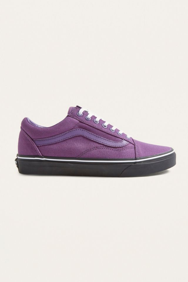 Black and purple old skool outlet vans