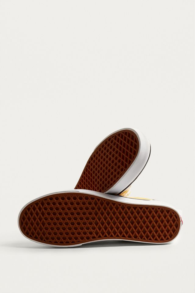 Vans Classic Yellow Checkerboard Slip-On Trainers #4