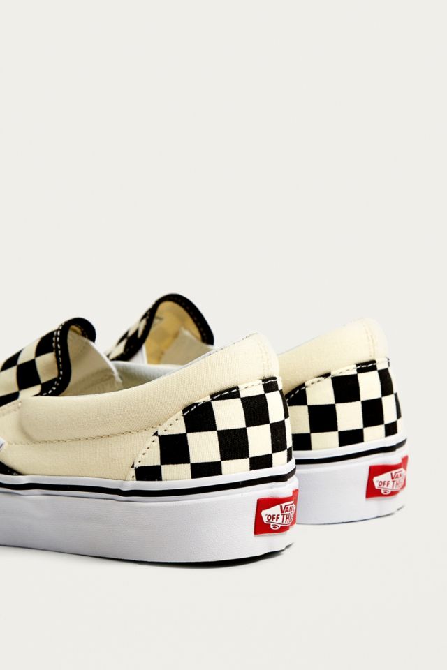 Vans Classic Black and Cream Checkerboard Slip On Trainers