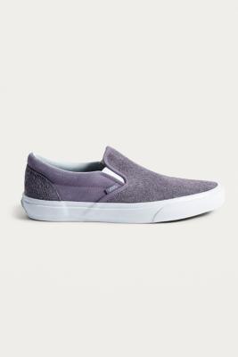 hairy suede slip on vans