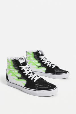 vans sk8 green flame