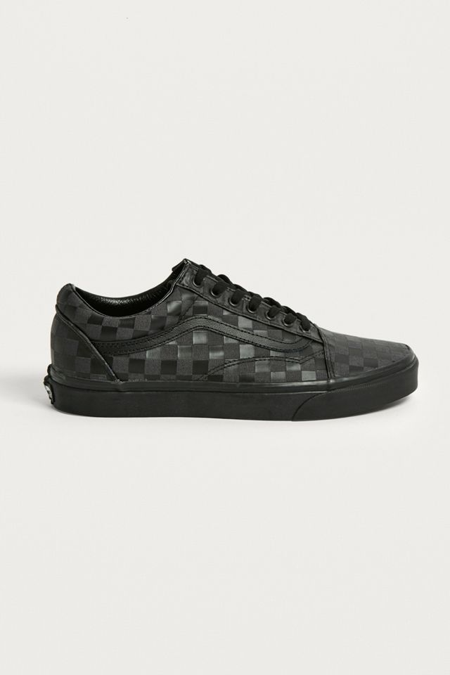 Vans Old Skool Black Tonal Checkerboard Trainers #1
