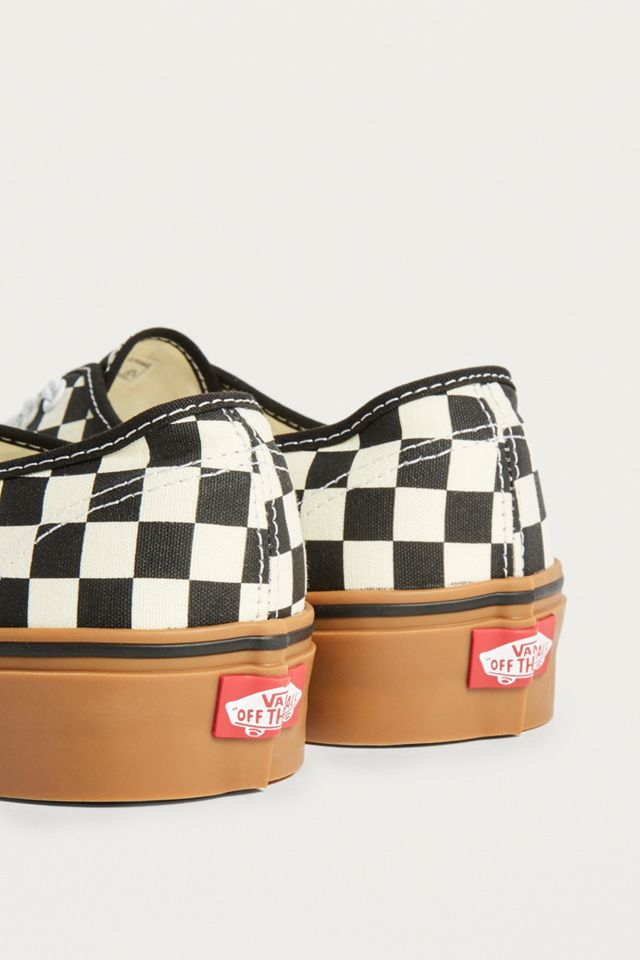 Vans Authentic Entrenadores de Bloques de Goma Blanco y Negro #3