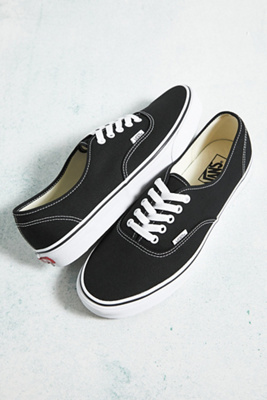 Vans black authentic deals webbing trainers