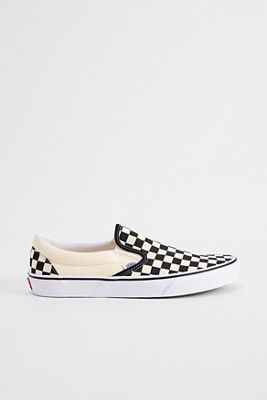 Scarpe da Ginnastica Slip-On Vans a Scacchi Bianche e Nere