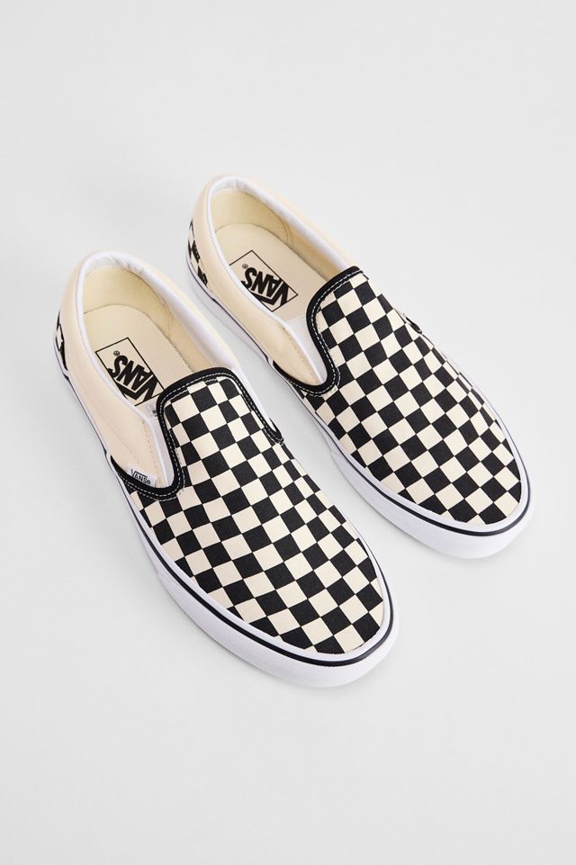 Vans Black & White Checkerboard Slip-On Trainers #1