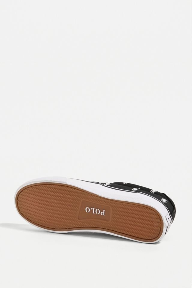 Polo Ralph Lauren Black & White Thorton Logo Trainers #4