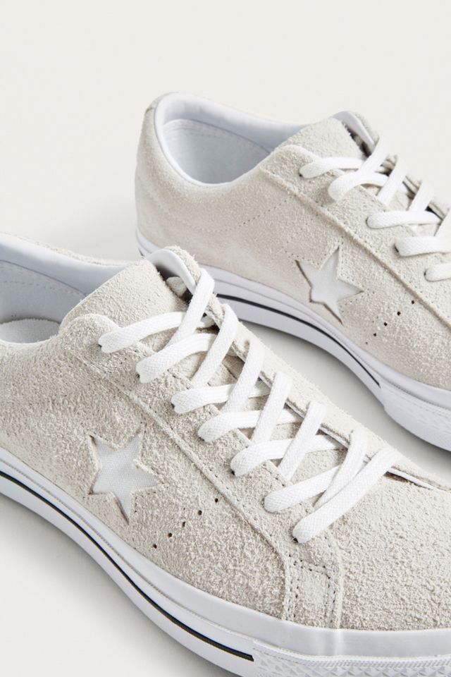 Converse One Star White Suede Trainers #2