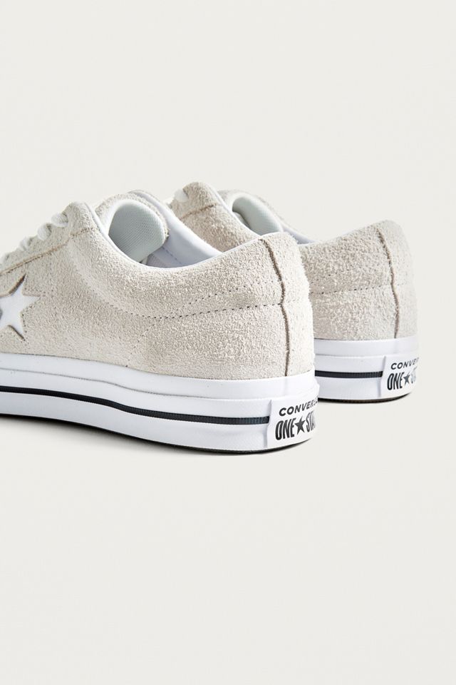 Converse One Star White Suede Trainers #3