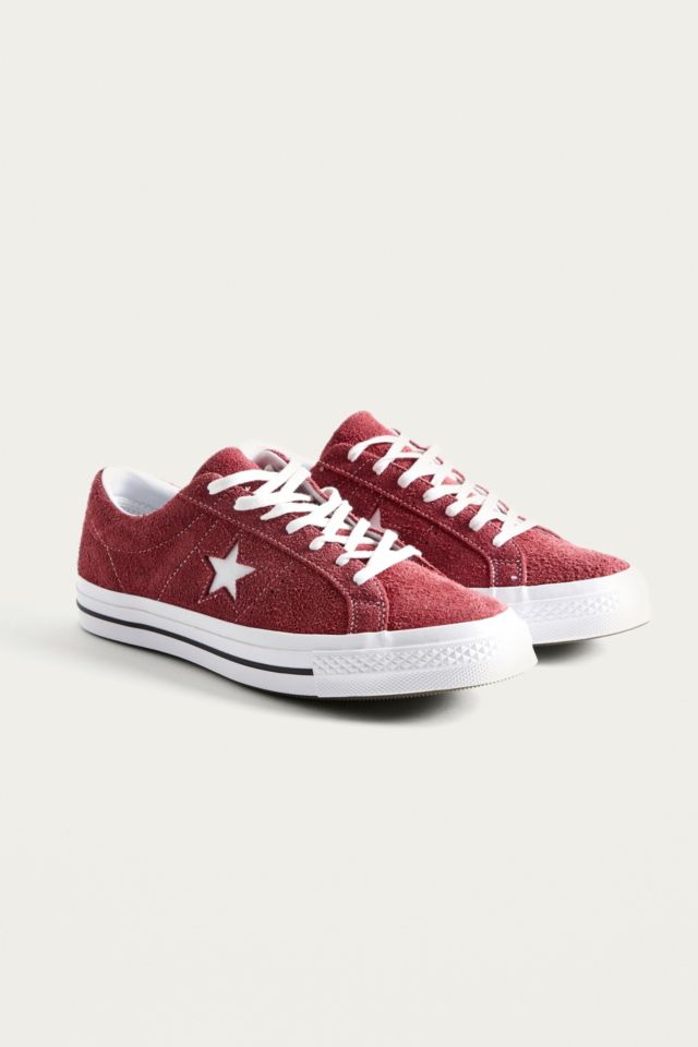 Converse One Star Bordeaux Suede Trainers Urban Outfitters UK