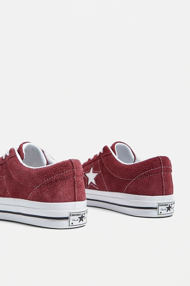 Converse One Star Core Bordeaux Suede Trainers #2