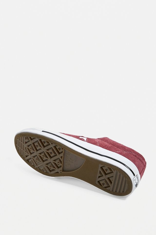 Converse One Star Core Bordeaux Suede Trainers #3