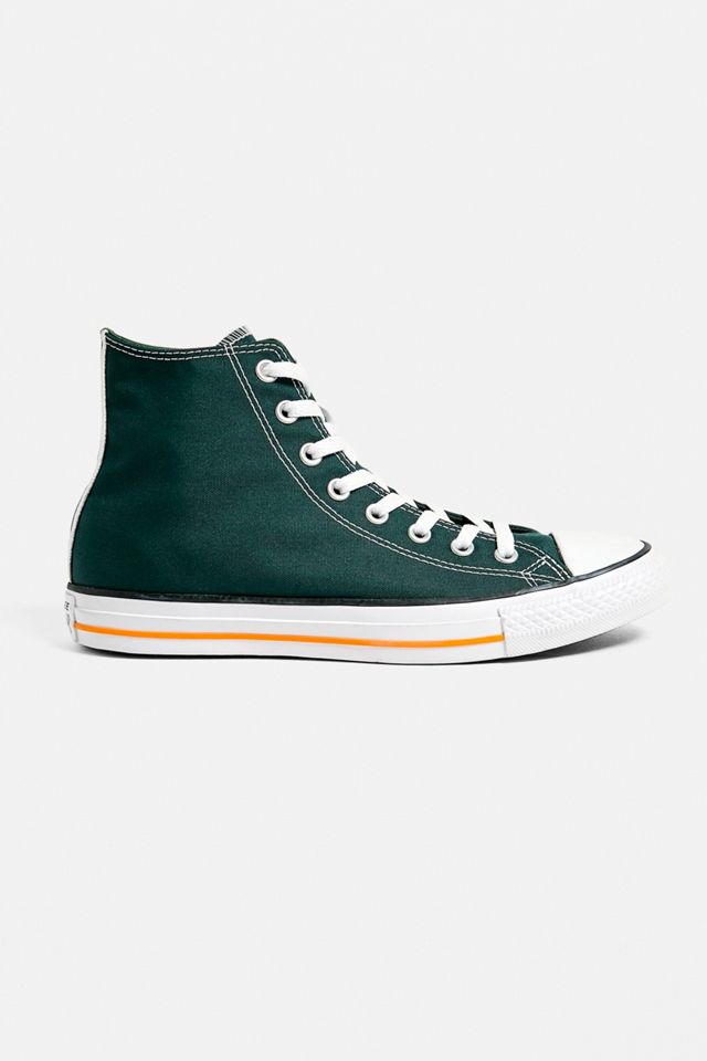Converse Chuck Taylor All Star Green and Orange Trainers #1