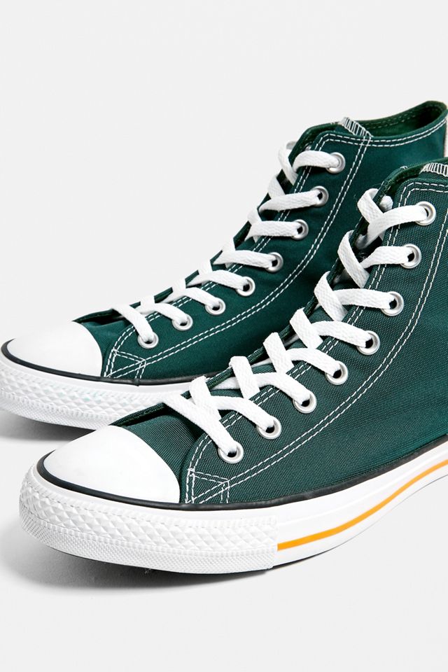 Converse Chuck Taylor All Star Green and Orange Trainers #3