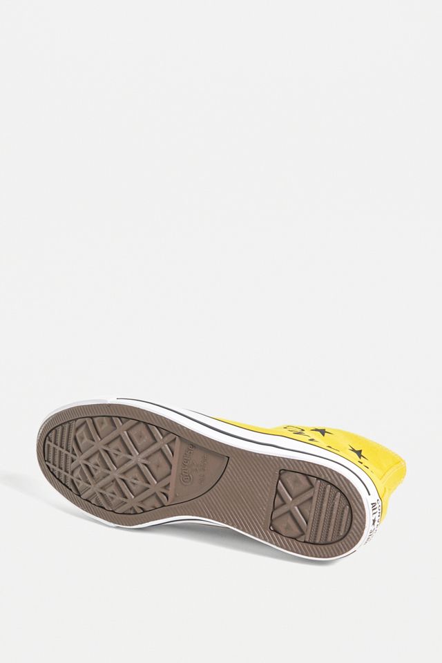 Converse - Baskets montantes smiley Chuck Taylor All Star jaunes #4