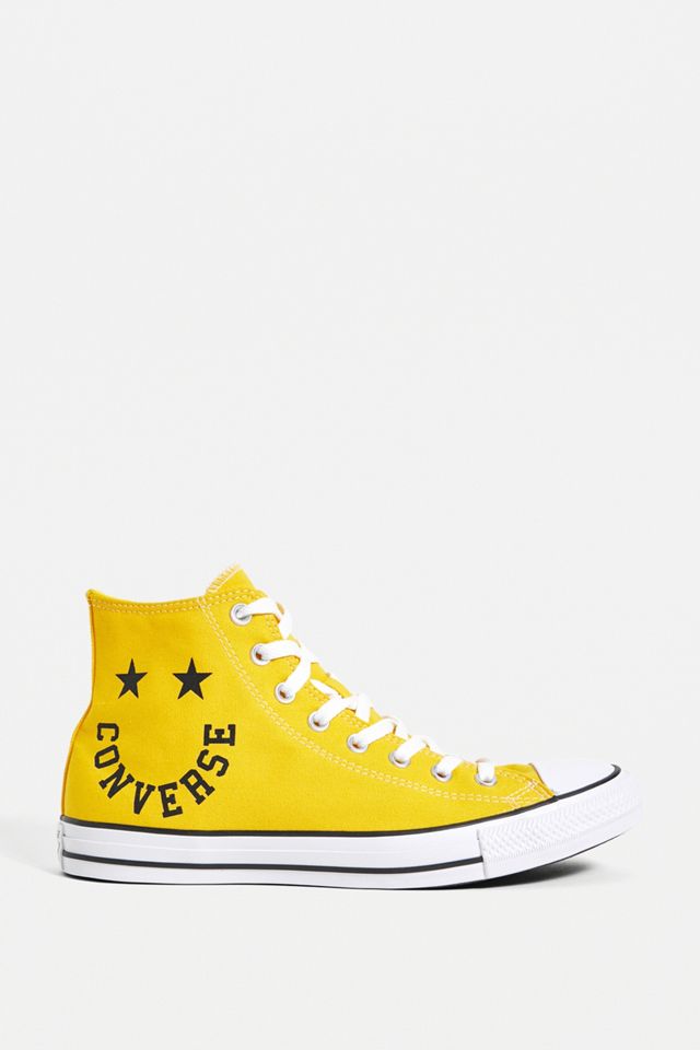Converse - Baskets montantes smiley Chuck Taylor All Star jaunes #5