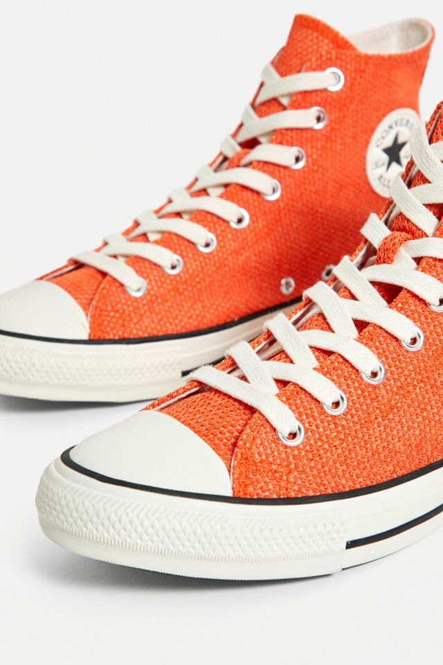 Converse Chuck Taylor All Star Breathable Orange High Top Trainers #1