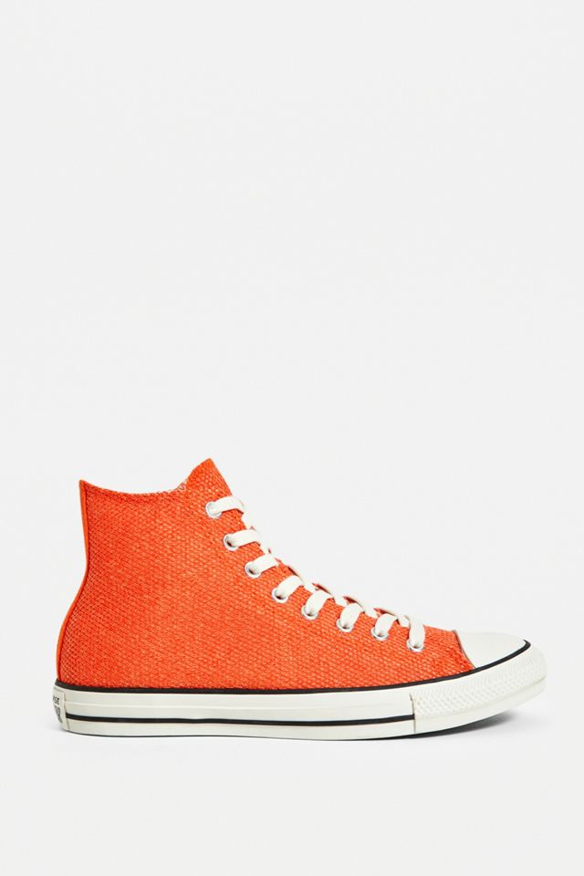 Converse Chuck Taylor All Star Breathable Orange High Top Trainers #2