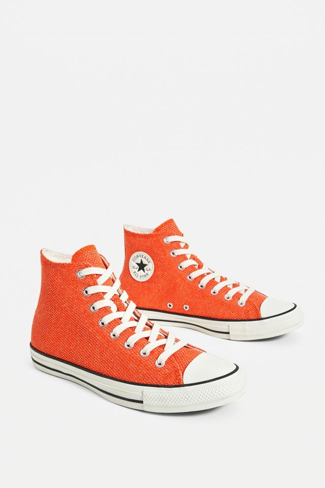 Converse Chuck Taylor All Star Breathable Orange High Top Trainers #3