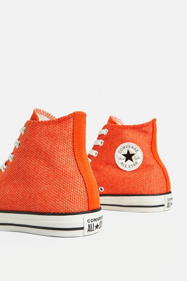 Converse Chuck Taylor All Star Breathable Orange High Top Trainers #4