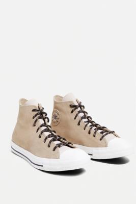 Converse Chuck Taylor All Star Nomad Suede Khaki High Top Trainers - Green UK 8 at Urban Outfitters