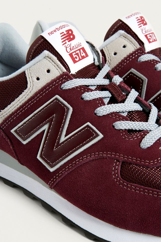 New Balance 574 Burgundy Trainers #2