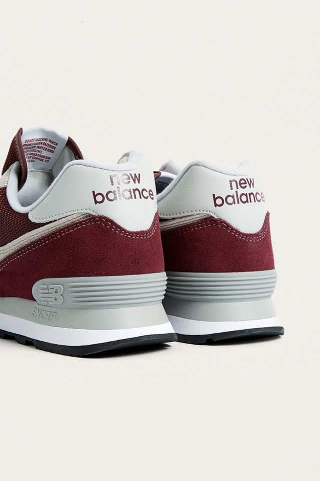 New Balance 574 Burgundy Trainers #3