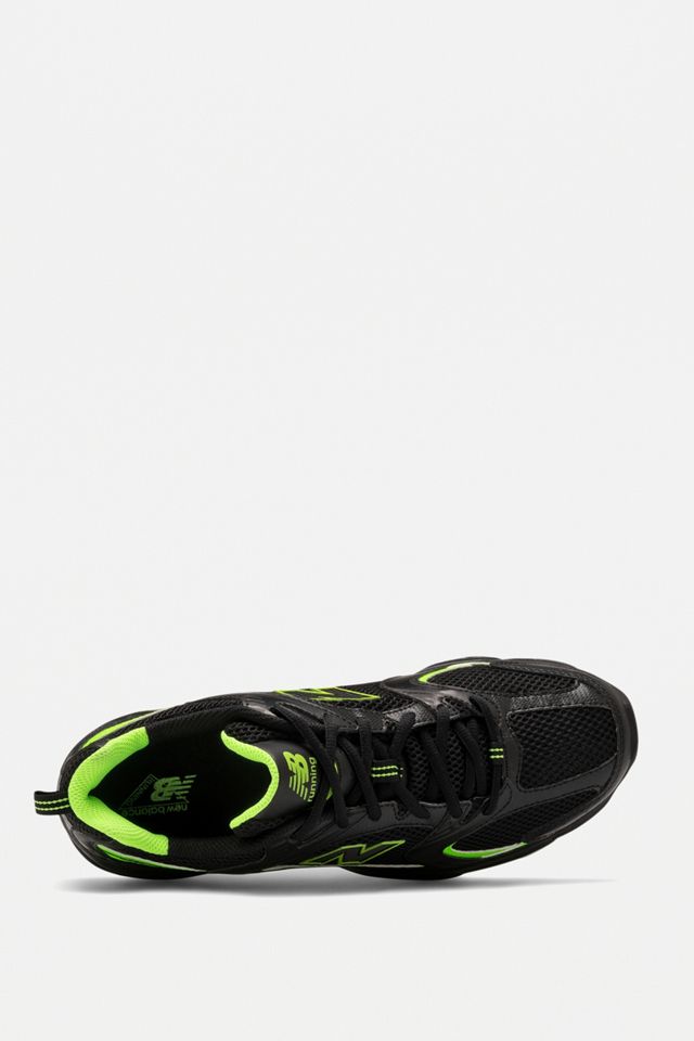 New Balance 530 Black & Green Trainers #2