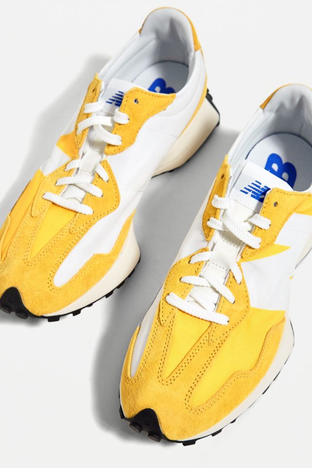 New Balance Yellow & White MS327 Trainers | Urban Outfitters UK
