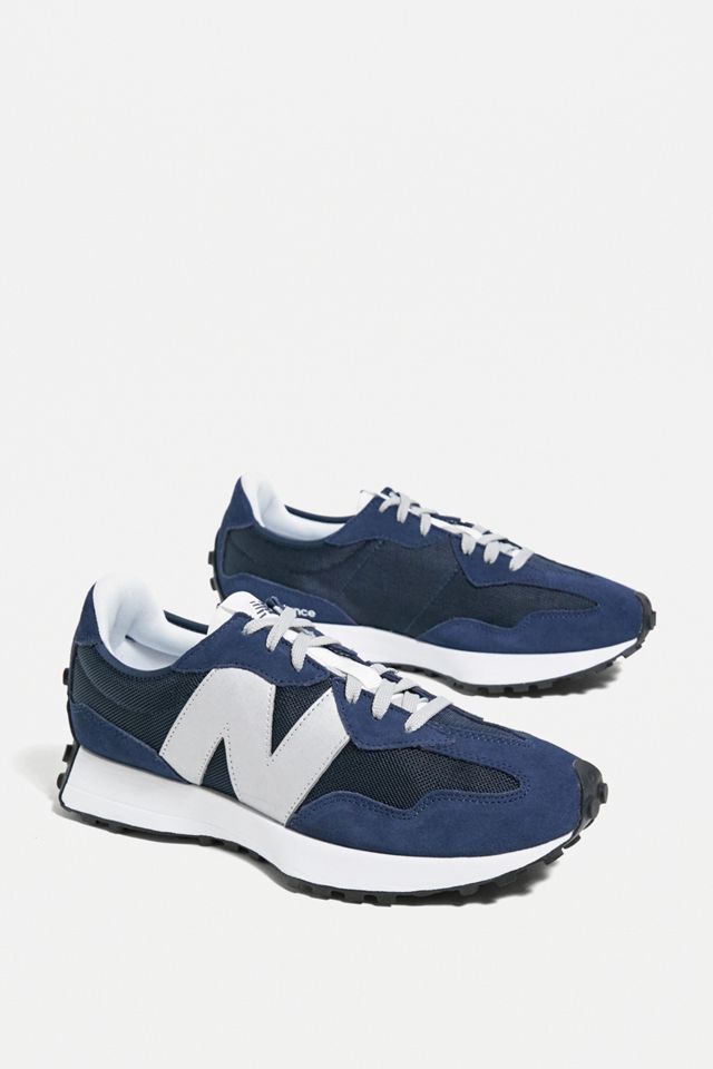 New Balance Navy & White MS327 Mesh Trainers #1