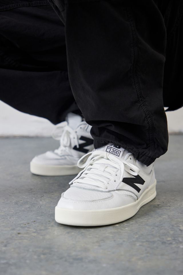 New Balance White Black CT300 Court Trainers