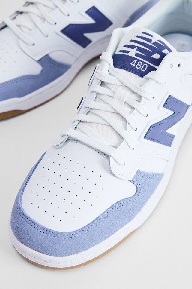 New Balance Ecru & Blue 480 Trainers #3