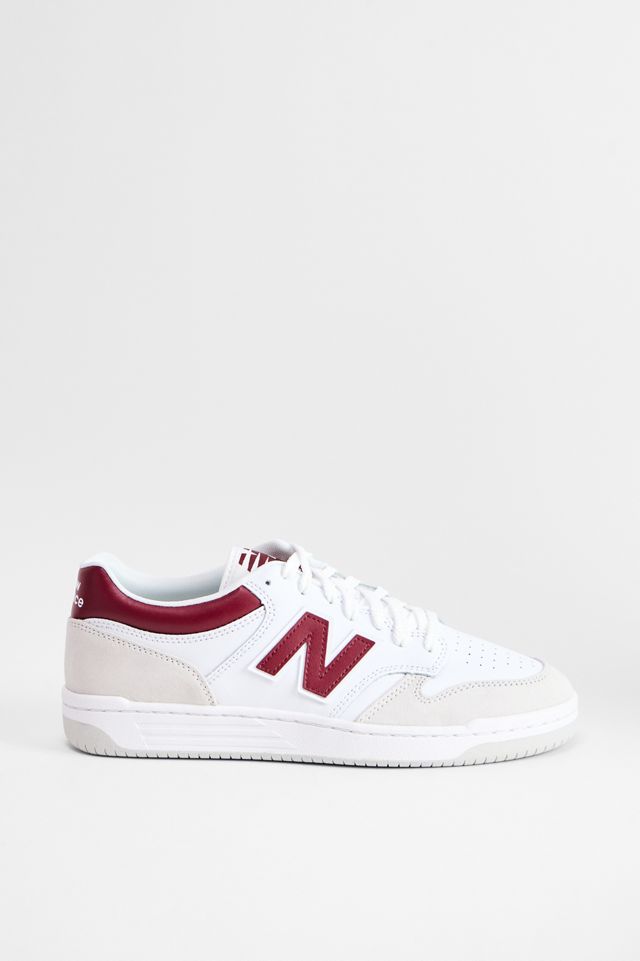 New Balance Weiß & Burgunderrot 480 Turnschuhe #1