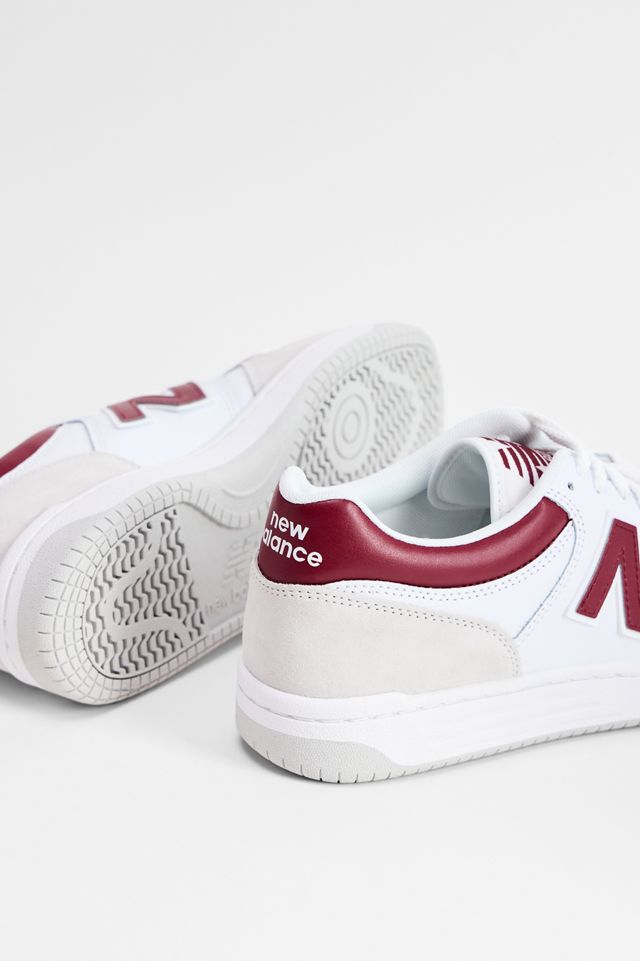 New Balance Weiß & Burgunderrot 480 Turnschuhe #2