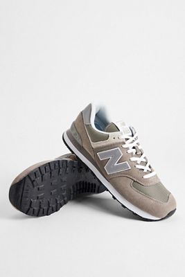 New Balance Graue 574 Wildleder-Sneaker