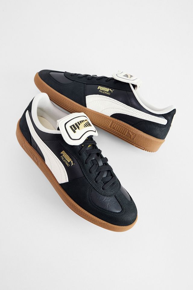 PUMA Black & White Palermo Trainers #1