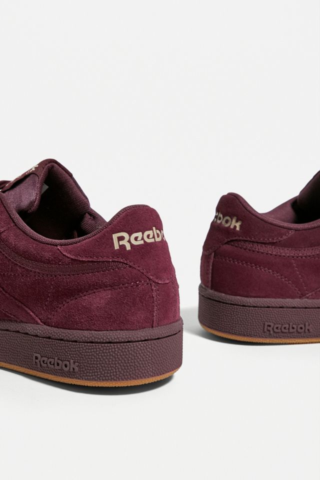 Reebok Club C 85 Maroon Suede Trainers #5