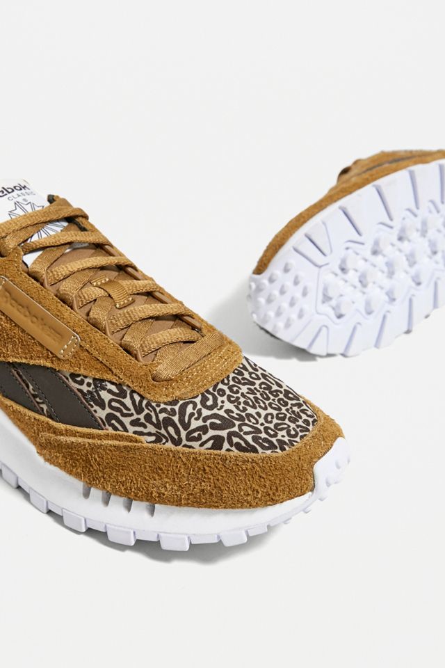 Reebok Brown Leopard Classic Legacy Trainers #1