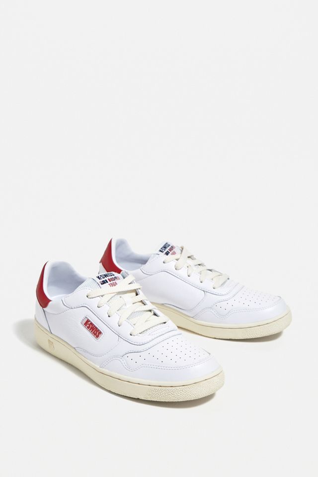 K-Swiss White & Red Slam Court Trainers #2