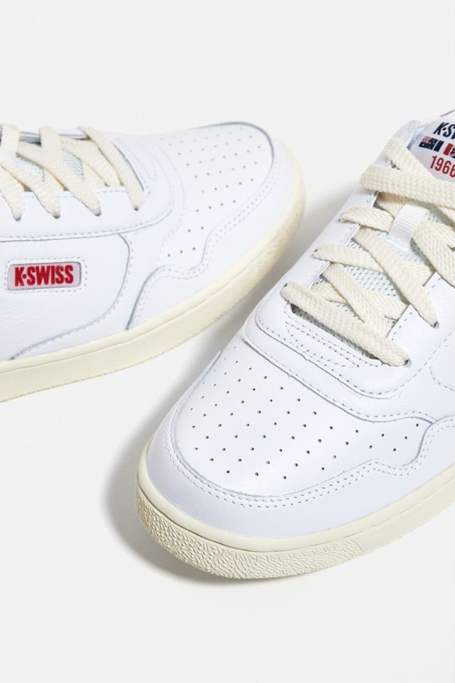 K-Swiss White & Red Slam Court Trainers #3