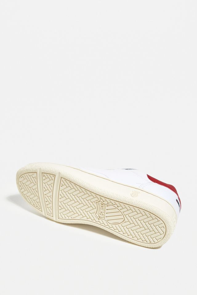 K-Swiss White & Red Slam Court Trainers #4