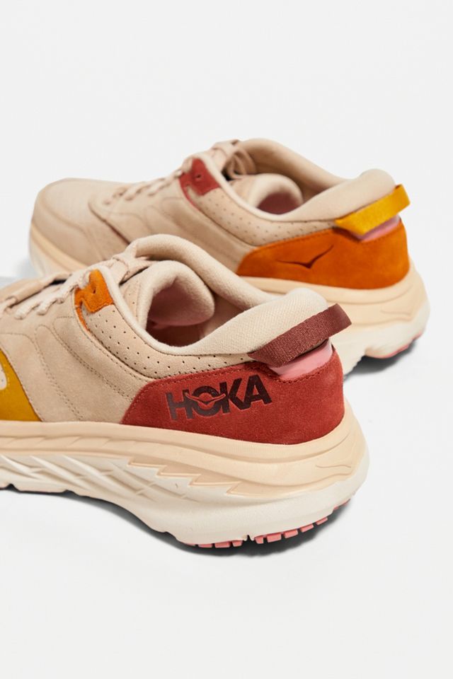 HOKA Bondi L Shifting Sand Suede Trainers #1