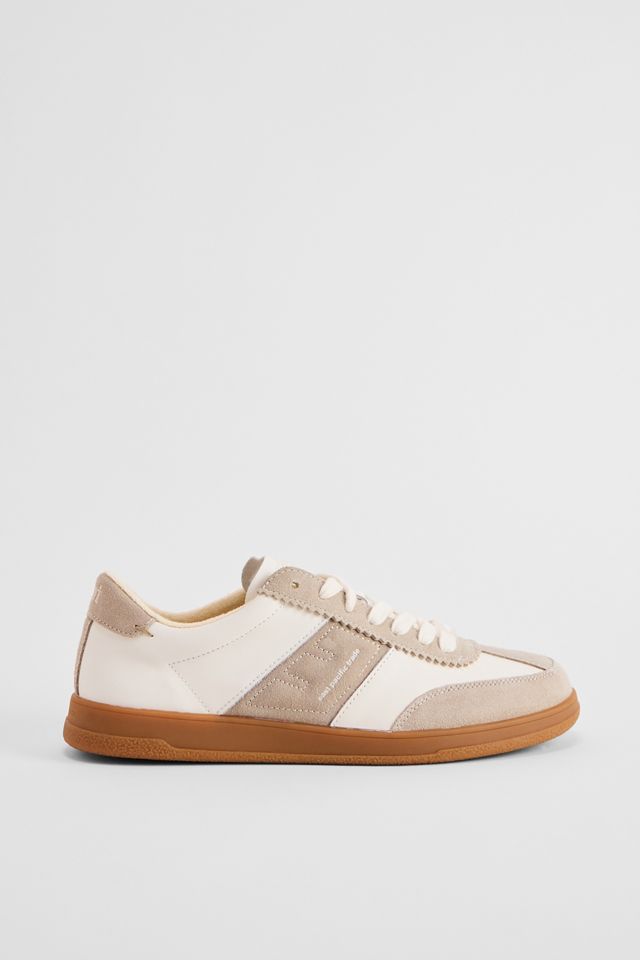East Pacific Trade Beige & White Santos Trainers #1