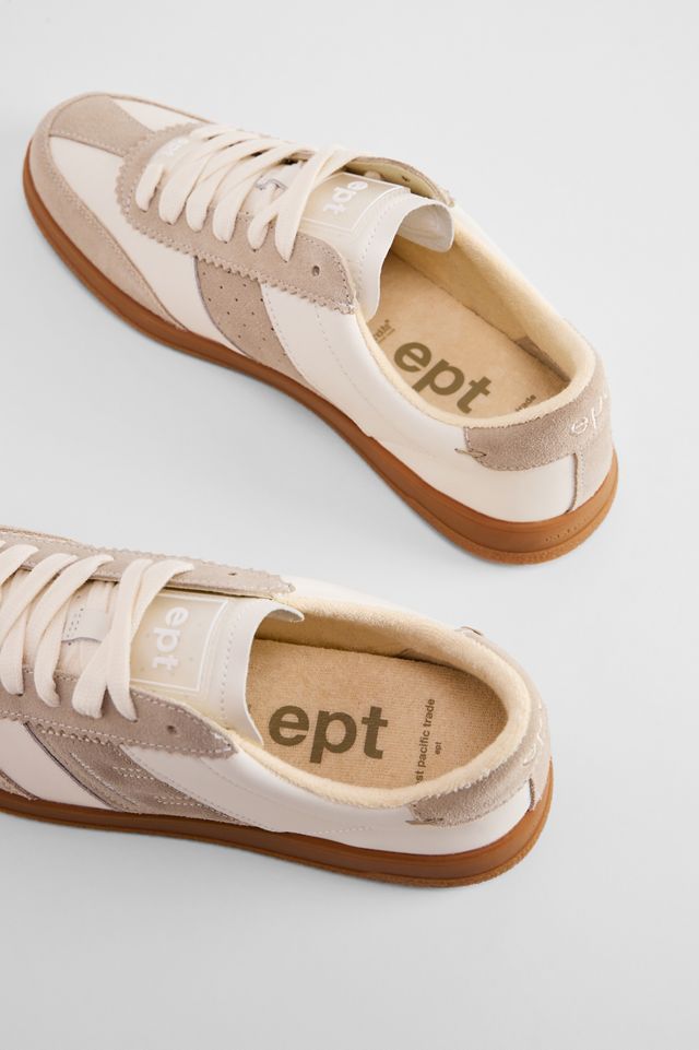 East Pacific Trade Beige & White Santos Trainers #3