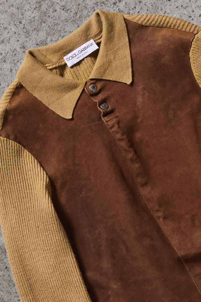 Urban Renewal One-Of-A-Kind Thrifty Towel D&G Suede Polo Top #1
