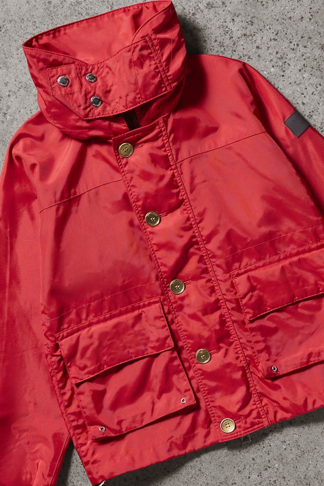 Urban Renewal One-Of-A-Kind Thrifty Towel Burberry Red Jacket #1