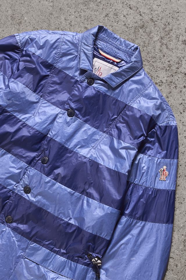 Urban Renewal One-Of-A-Kind Blue Thrifty Towel Moncler Stripe Jacket #1