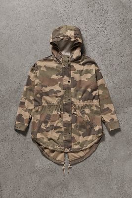 Urban Renewal One-Of-A-Kind Thrifty Towel Stussy Camo Parka