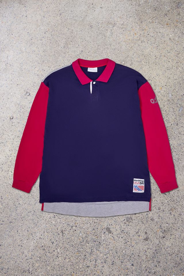 Urban Renewal One-Of-A-Kind Thrifty Towel World Cup USA 94 Football Polo Shirt